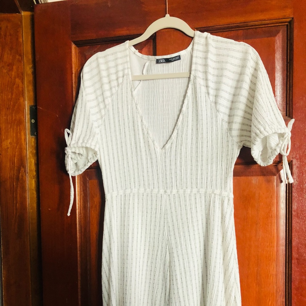 ZARA White long Medium Dress